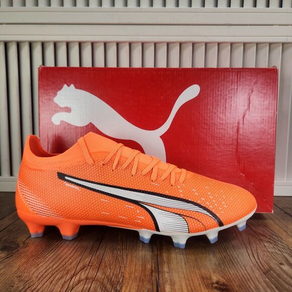 Puma Men's Vibrant Orange Athletic Cleats - Picture 1 of 11